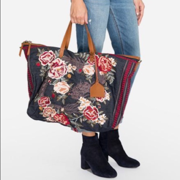 🍃💕NWT Johnny Was Drogon Weekend Tote Bag - Picture 5 of 8